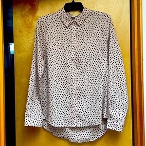 Super cute Bar III polka dot button up blouse
